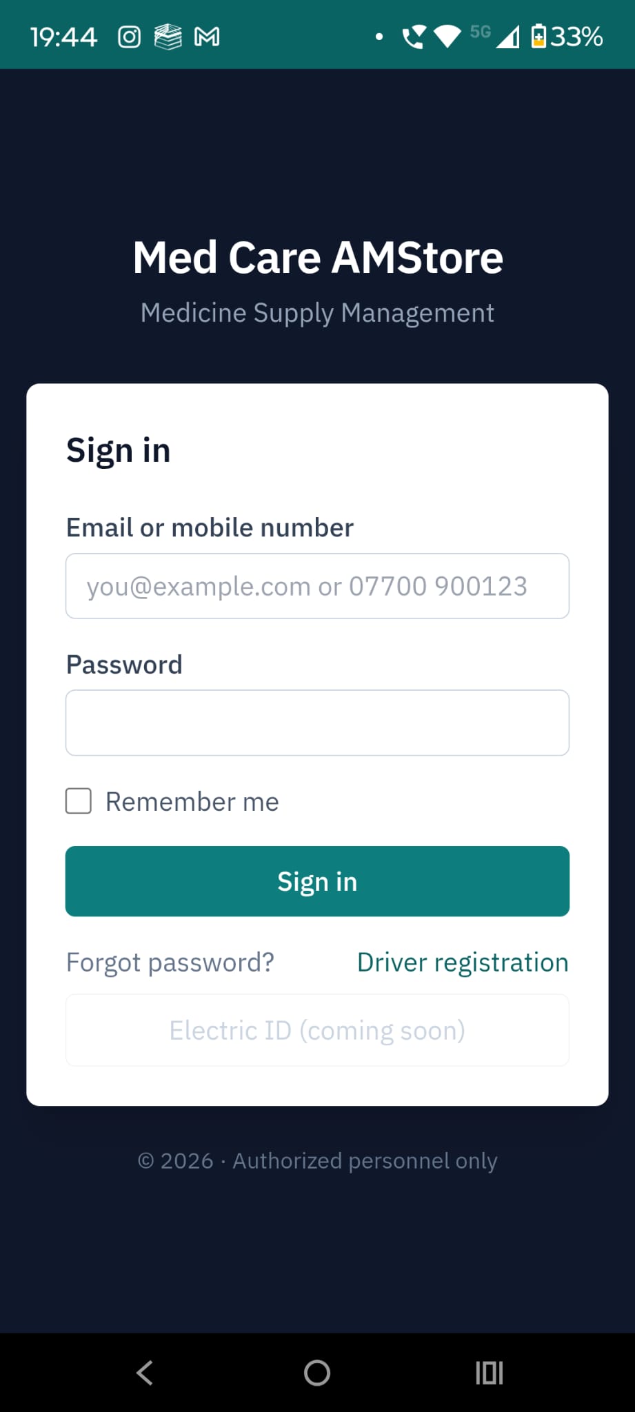Sign in